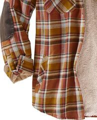 Men's Hooded Plaid Flannel Shirt Jacket