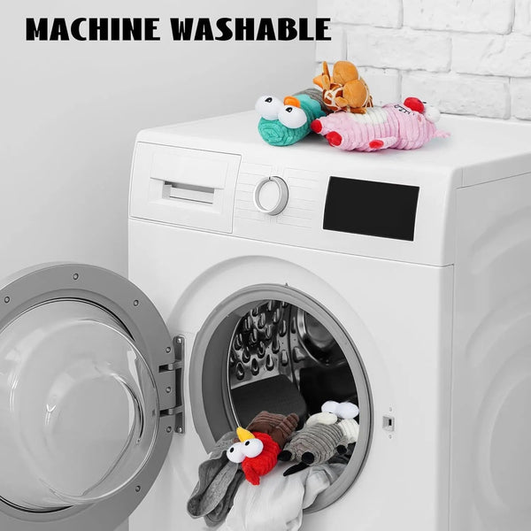 5-Pack Squeaky Dog Toys, Durable Plush Critter Set for Small to Large Dogs