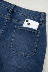 Courtney Cropped High Rise Wide Leg Jeans