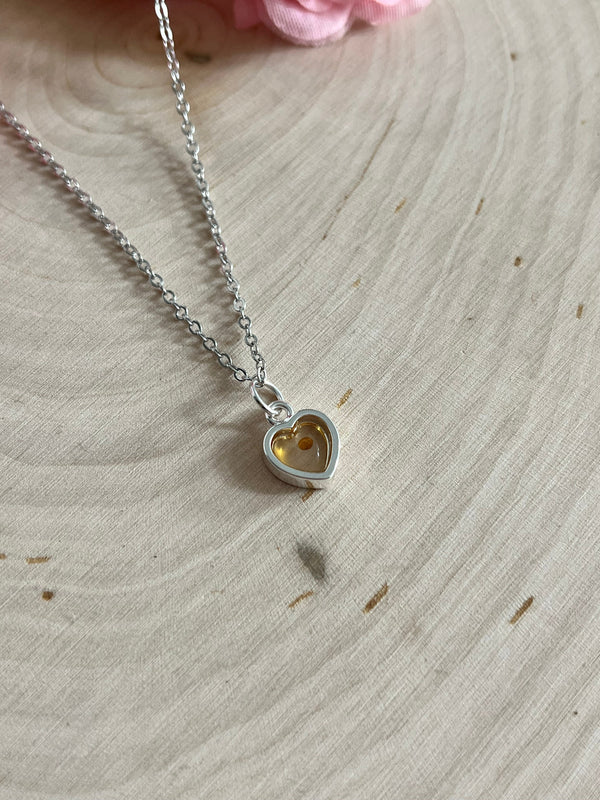 Mustard Seed Heart Necklace in Gold and Silver – Christian Faith Jewelry for Women