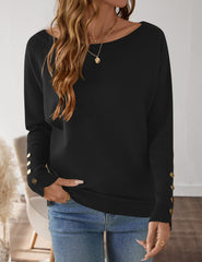 Women's Off The Shoulder Sweater - Oversized Knit Batwing Sleeve Pullover