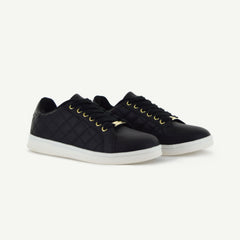 Voltaire Quilted Court Shoe – Black