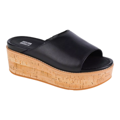 FitFlop Eloise Cork Women’s Wedge Sandals – Black