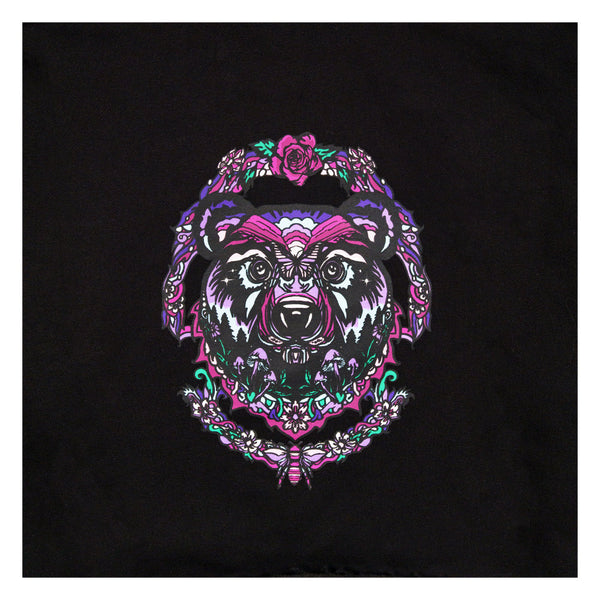 Ellie Paisley Bear Womens Crop Hoodie