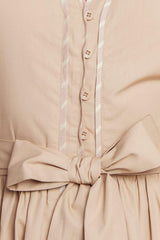 EVERGREEN ROMANCE WOVEN MIDI DRESS