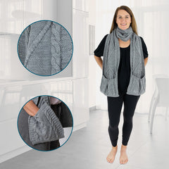 Knit Scarf with Pockets