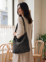 Large Canvas Tote Shoulder Bag Slouchy Relaxed Fit Hobo Bag