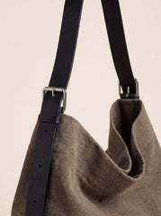 Large Canvas Tote Shoulder Bag Slouchy Relaxed Fit Hobo Bag