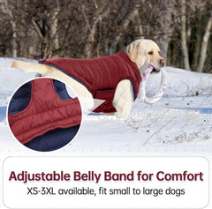 Lelepet Waterproof Reversible Dog Coat – Winter Puffer Vest, 2-in-1, XS-3X