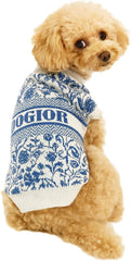Luxury Knit Dog Sweater for Small Dogs | Warm Designer Pet Outfit (XS–5X)
