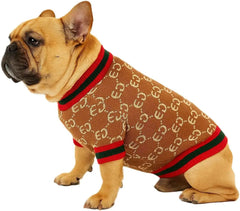 Luxury Knit Dog Sweater for Small Dogs | Warm Designer Pet Outfit (XS–5X)