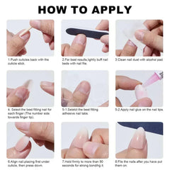 Classic French Square Nails - Press On Nails