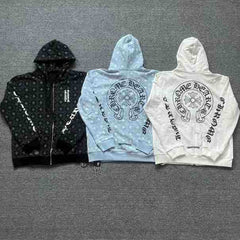 chrome hearts hoodie cardigan cotton pure