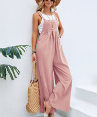 Women Clothing Popular Solid Color Casual Suspender Trousers