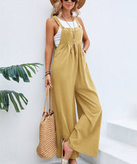 Women Clothing Popular Solid Color Casual Suspender Trousers