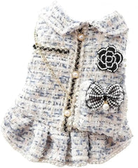 Princess Dog Dress | Lolita Tweed Coat Outfit for Small Dogs & Puppies