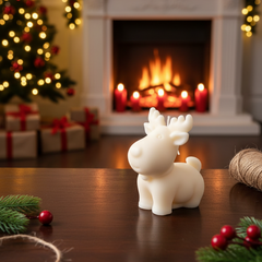 Reindeer Soy Candle – Holiday Christmas Decor & Gift