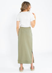 Bradi Side Zipper Athletic Maxi Skirt