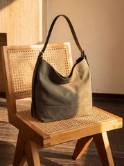 Large Canvas Tote Shoulder Bag Slouchy Relaxed Fit Hobo Bag