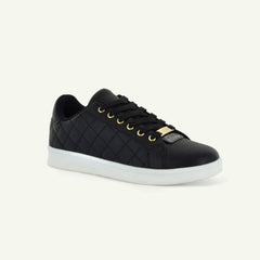 Voltaire Quilted Court Shoe – Black