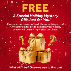 Vintage Christmas Tree Wall Art with Free Mystery Gift