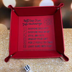 Christmas Dice Exchange Game – White Elephant Gift Tray