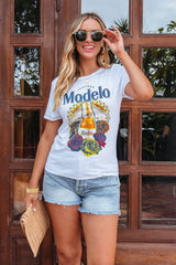 White Cerveza Modelo Graphic Tee